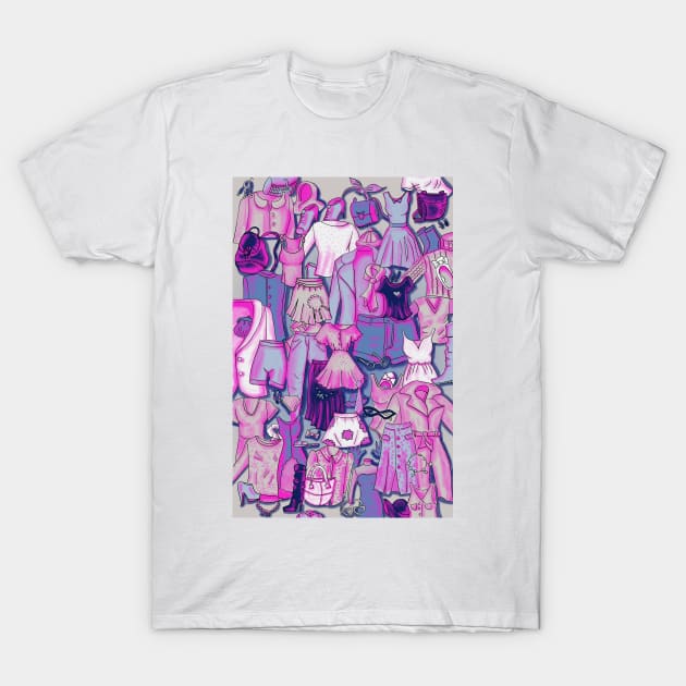 PINK CLOTHES T-Shirt by Begoll Art